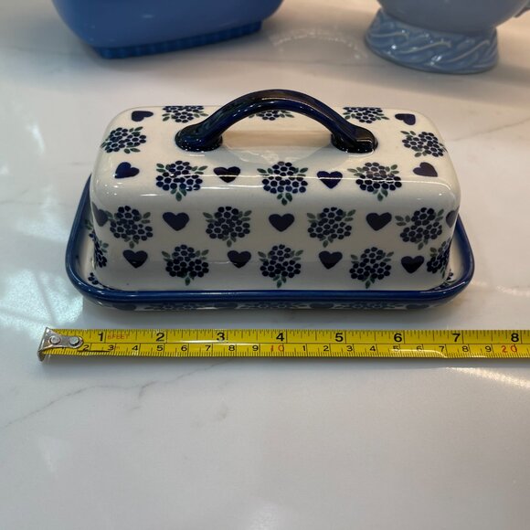 Stunning Handmade Butter Dish Imported from Poland - Picture 14 of 15